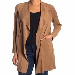 Max Studio Vicuna Tan Camel Nude Faux Suede Jacket
